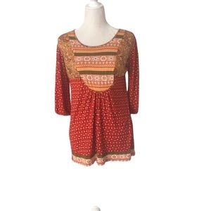 Global Desi Tunic Top Size Large